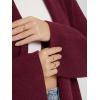 imageODODOS Womens Cardigan Sweater Longer Length Open Front Drape Coatigan Warm Soft Knit Long Sleeve OuterwearClaret