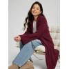 imageODODOS Womens Cardigan Sweater Longer Length Open Front Drape Coatigan Warm Soft Knit Long Sleeve OuterwearClaret