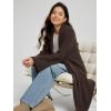 imageODODOS Womens Cardigan Sweater Longer Length Open Front Drape Coatigan Warm Soft Knit Long Sleeve OuterwearDark Brown