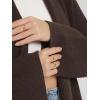 imageODODOS Womens Cardigan Sweater Longer Length Open Front Drape Coatigan Warm Soft Knit Long Sleeve OuterwearDark Brown
