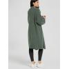 imageODODOS Womens Cardigan Sweater Longer Length Open Front Drape Coatigan Warm Soft Knit Long Sleeve OuterwearDuck Green