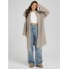imageODODOS Womens Cardigan Sweater Longer Length Open Front Drape Coatigan Warm Soft Knit Long Sleeve OuterwearDune Heather