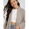 imageODODOS Womens Cardigan Sweater Longer Length Open Front Drape Coatigan Warm Soft Knit Long Sleeve OuterwearDune Heather