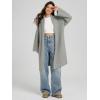 imageODODOS Womens Cardigan Sweater Longer Length Open Front Drape Coatigan Warm Soft Knit Long Sleeve OuterwearGrey Heather