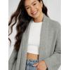 imageODODOS Womens Cardigan Sweater Longer Length Open Front Drape Coatigan Warm Soft Knit Long Sleeve OuterwearGrey Heather