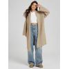 imageODODOS Womens Cardigan Sweater Longer Length Open Front Drape Coatigan Warm Soft Knit Long Sleeve OuterwearMarzipan Heather