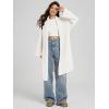 imageODODOS Womens Cardigan Sweater Longer Length Open Front Drape Coatigan Warm Soft Knit Long Sleeve OuterwearWhite