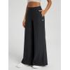 imageODODOS Womens Extra Wide Leg Pants  Ultra Soft Stratum Tech Casual Relaxed Lounge Pants with Pockets  29quot InseamBlack Heather