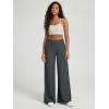 imageODODOS Womens Extra Wide Leg Pants  Ultra Soft Stratum Tech Casual Relaxed Lounge Pants with Pockets  29quot InseamCharcoal Heather
