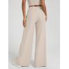 imageODODOS Womens Extra Wide Leg Pants  Ultra Soft Stratum Tech Casual Relaxed Lounge Pants with Pockets  29quot InseamEcru Heather