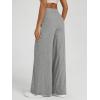 imageODODOS Womens Extra Wide Leg Pants  Ultra Soft Stratum Tech Casual Relaxed Lounge Pants with Pockets  29quot InseamGrey Heather