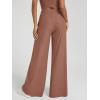 imageODODOS Womens Extra Wide Leg Pants  Ultra Soft Stratum Tech Casual Relaxed Lounge Pants with Pockets  29quot InseamTamarind Heather