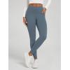 imageODODOS Womens Fleece Lined Leggings with Pockets Thermal Warm Winter Tights  25quot  28quot High Waisted Thick Yoga PantsBlue Gray
