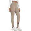 imageODODOS Womens Fleece Lined Leggings with Pockets Thermal Warm Winter Tights  25quot  28quot High Waisted Thick Yoga PantsDark Beige