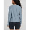 imageODODOS Womens Long Sleeve Crewneck Tee  UltraSoft Stratum Tech Performance TShirts UPF 50 Daily Pullover TopsDusty Blue Heather