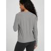imageODODOS Womens Long Sleeve Crewneck Tee  UltraSoft Stratum Tech Performance TShirts UPF 50 Daily Pullover TopsGrey Heather