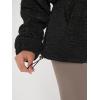 imageODODOS Womens Sherpa Fleece FullZip Jacket Long Sleeve Coat Soft Warm Cinchable Outerwear with PocketsBlack