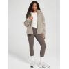 imageODODOS Womens Sherpa Fleece FullZip Jacket Long Sleeve Coat Soft Warm Cinchable Outerwear with PocketsOatmeal