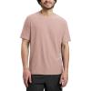 imageODODOS Mens Performance TShirt  Stratum Tech Tee Ultra Soft Moisture Wicking UPF 50 Fitness Shirts  The Ascent SeriesRose Pink Heather