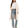 imageODODOS Womens Cardigan Sweater Longer Length Open Front Drape Coatigan Warm Soft Knit Long Sleeve OuterwearBeige