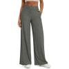 imageODODOS Womens Extra Wide Leg Pants  Ultra Soft Stratum Tech Casual Relaxed Lounge Pants with Pockets  29quot InseamSmoke Heather