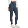 imageODODOS Womens Fleece Lined Leggings with Pockets Thermal Warm Winter Tights  25quot  28quot High Waisted Thick Yoga PantsNavy