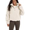 imageODODOS Womens Sherpa Fleece HalfZip Pullover  Cozy Warm Long Sleeve Sweatshirt Cinchable Outerwear with PocketsIvory