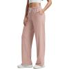 imageODODOS Womens Straight Leg Pants Ultra Soft Stratum Tech Relaxed Casual Pajama Lounge Pants with Pockets2931quot InseamRose Pink Heather
