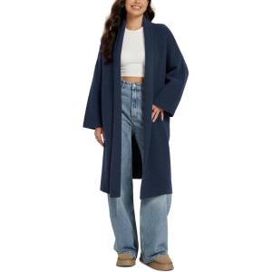imageODODOS Womens Cardigan Sweater Longer Length Open Front Drape Coatigan Warm Soft Knit Long Sleeve OuterwearNavy