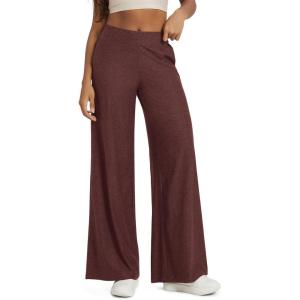 imageODODOS Womens Extra Wide Leg Pants  Ultra Soft Stratum Tech Casual Relaxed Lounge Pants with Pockets  29quot InseamJava Heather