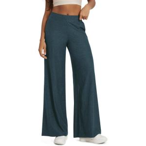 imageODODOS Womens Extra Wide Leg Pants  Ultra Soft Stratum Tech Casual Relaxed Lounge Pants with Pockets  29quot InseamNavy Heather