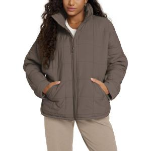 imageODODOS Womens Sherpa Lined Insulated Jacket Full Zip Split Hem Long Sleeve Coat Winter Warm Outerwear with PocketsCoffee