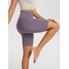 imageODODOS High Waist Workout Shorts for Women Tummy Control Workout Gym Athletic Biker Shorts6quot8quot InseamAsh Violet