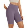 imageODODOS High Waist Workout Shorts for Women Tummy Control Workout Gym Athletic Biker Shorts6quot8quot InseamAsh Violet
