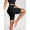 imageODODOS High Waist Workout Shorts for Women Tummy Control Workout Gym Athletic Biker Shorts6quot8quot InseamBlack