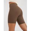 imageODODOS High Waist Workout Shorts for Women Tummy Control Workout Gym Athletic Biker Shorts6quot8quot InseamBrunette