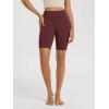 imageODODOS High Waist Workout Shorts for Women Tummy Control Workout Gym Athletic Biker Shorts6quot8quot InseamBurgundy