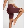 imageODODOS High Waist Workout Shorts for Women Tummy Control Workout Gym Athletic Biker Shorts6quot8quot InseamBurgundy