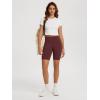 imageODODOS High Waist Workout Shorts for Women Tummy Control Workout Gym Athletic Biker Shorts6quot8quot InseamBurgundy