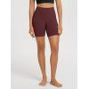 imageODODOS High Waist Workout Shorts for Women Tummy Control Workout Gym Athletic Biker Shorts6quot8quot InseamBurgundy