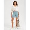 imageODODOS High Waist Workout Shorts for Women Tummy Control Workout Gym Athletic Biker Shorts6quot8quot InseamChambray
