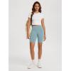 imageODODOS High Waist Workout Shorts for Women Tummy Control Workout Gym Athletic Biker Shorts6quot8quot InseamChambray