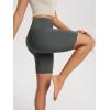 imageODODOS High Waist Workout Shorts for Women Tummy Control Workout Gym Athletic Biker Shorts6quot8quot InseamCharcoal
