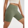 imageODODOS High Waist Workout Shorts for Women Tummy Control Workout Gym Athletic Biker Shorts6quot8quot InseamDark Olive