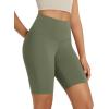 imageODODOS High Waist Workout Shorts for Women Tummy Control Workout Gym Athletic Biker Shorts6quot8quot InseamDark Olive