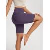 imageODODOS High Waist Workout Shorts for Women Tummy Control Workout Gym Athletic Biker Shorts6quot8quot InseamDark Purple