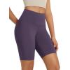 imageODODOS High Waist Workout Shorts for Women Tummy Control Workout Gym Athletic Biker Shorts6quot8quot InseamDark Purple