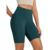 imageODODOS High Waist Workout Shorts for Women Tummy Control Workout Gym Athletic Biker Shorts6quot8quot InseamForest Teal