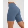 imageODODOS High Waist Workout Shorts for Women Tummy Control Workout Gym Athletic Biker Shorts6quot8quot InseamInk Blue