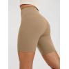 imageODODOS High Waist Workout Shorts for Women Tummy Control Workout Gym Athletic Biker Shorts6quot8quot InseamLight Brown